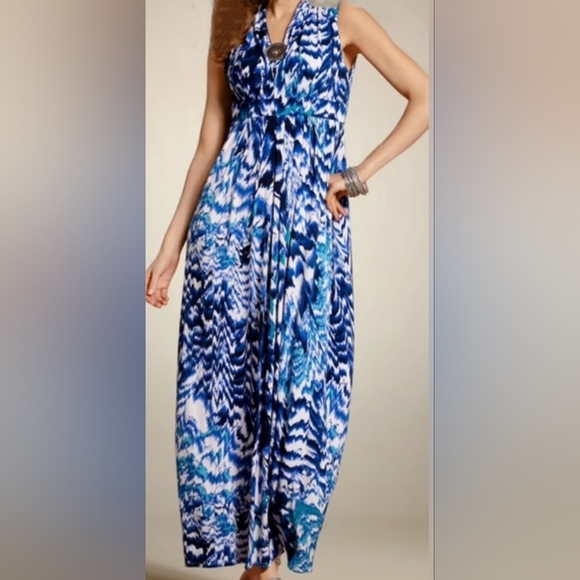 Chico's Dresses & Skirts - Chico's Blue and White Patterned Dress